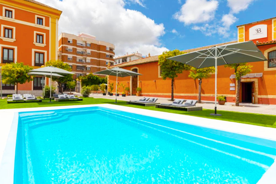 Hotel Soho Boutique Jerez & Spa: Hotel en Jerez de la Frontera Piscina al Aire Libre